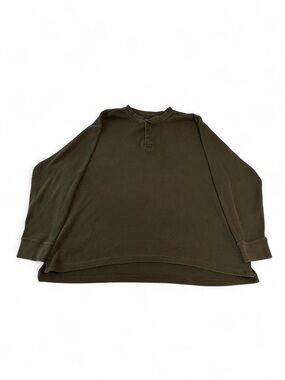 RedHead Olive Green Long Sleeve Henley Thermal Shirt